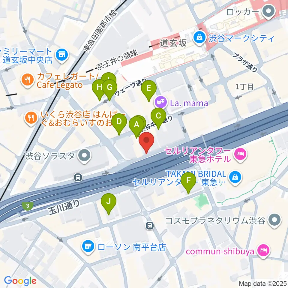 フーチーズ周辺の駐車場・コインパーキング一覧地図