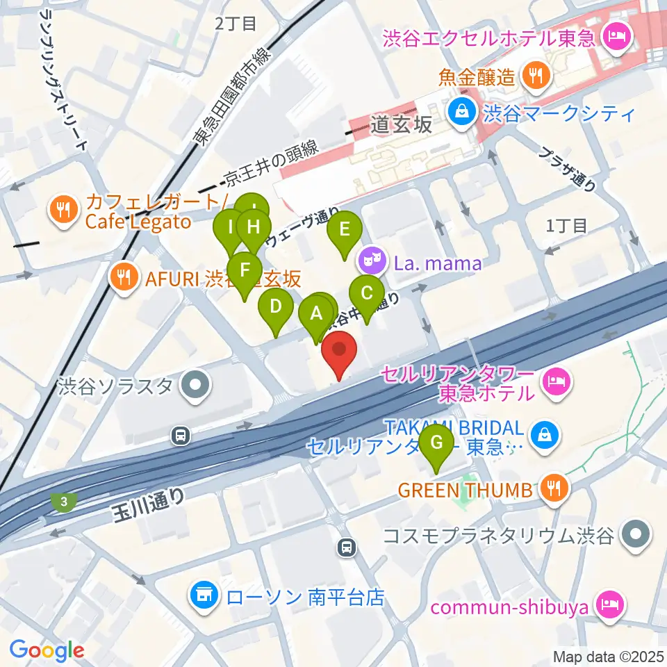 フーチーズ周辺の駐車場・コインパーキング一覧地図