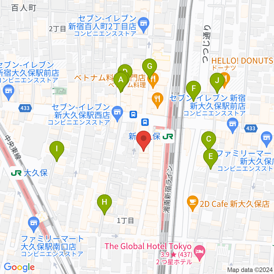 Hyper Guitars周辺の駐車場・コインパーキング一覧地図