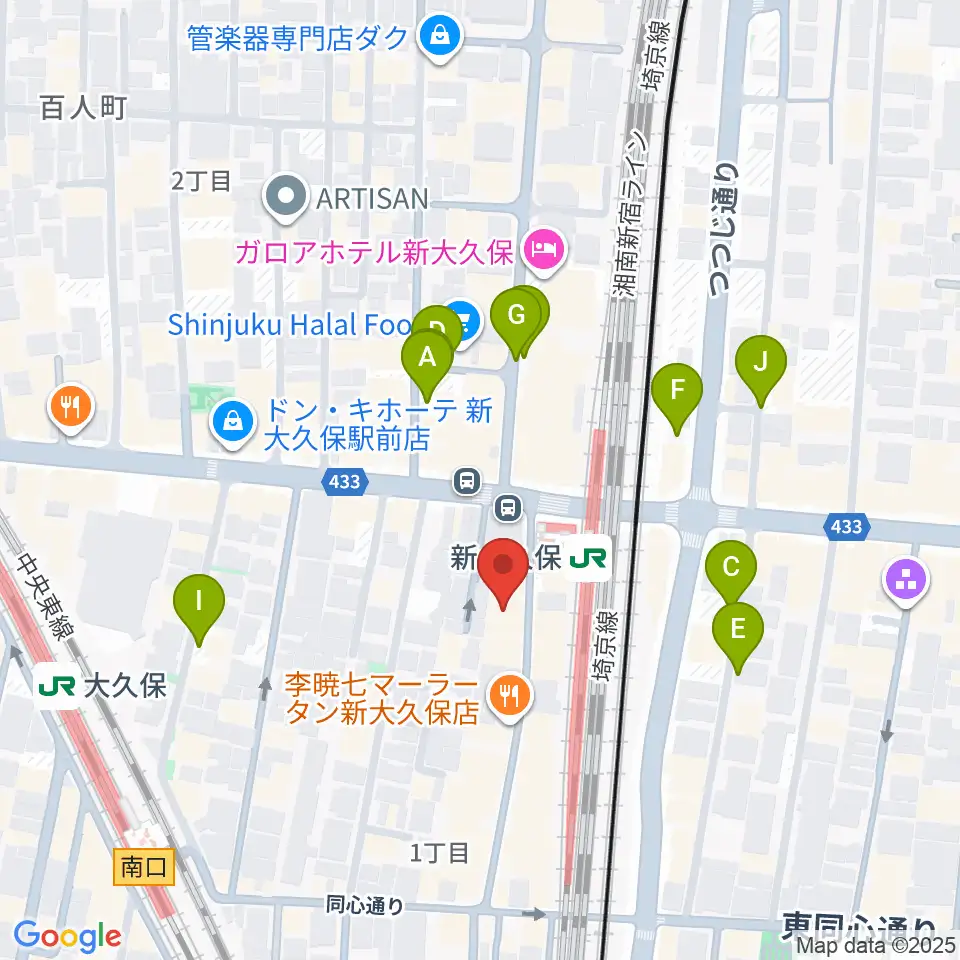 Hyper Guitars周辺の駐車場・コインパーキング一覧地図