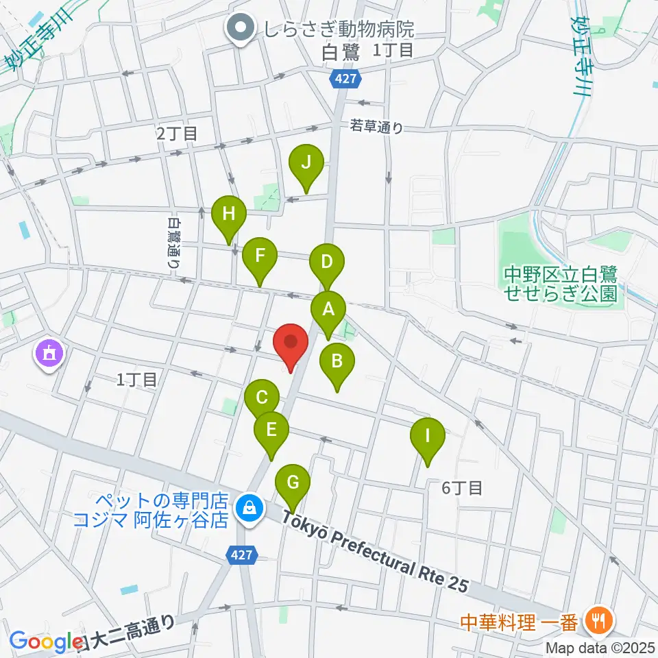 きく岡邦楽器店周辺の駐車場・コインパーキング一覧地図