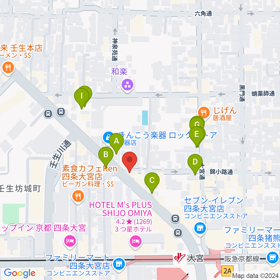 きんこう楽器周辺の駐車場・コインパーキング一覧地図