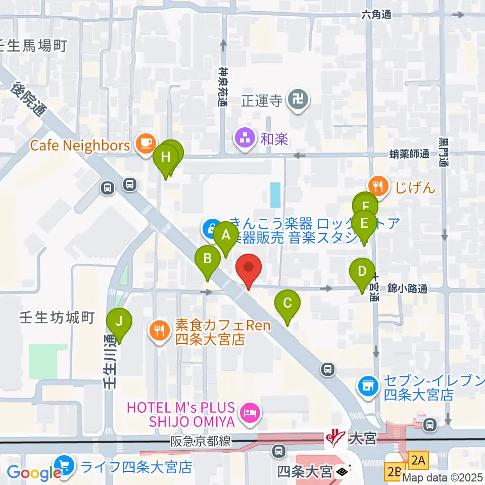 きんこう楽器周辺の駐車場・コインパーキング一覧地図