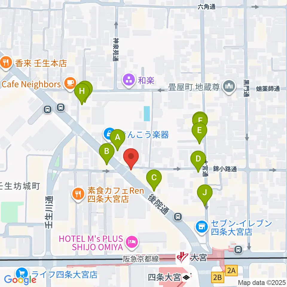 きんこう楽器周辺の駐車場・コインパーキング一覧地図