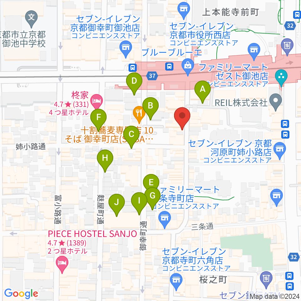 民族楽器コイズミ周辺の駐車場・コインパーキング一覧地図