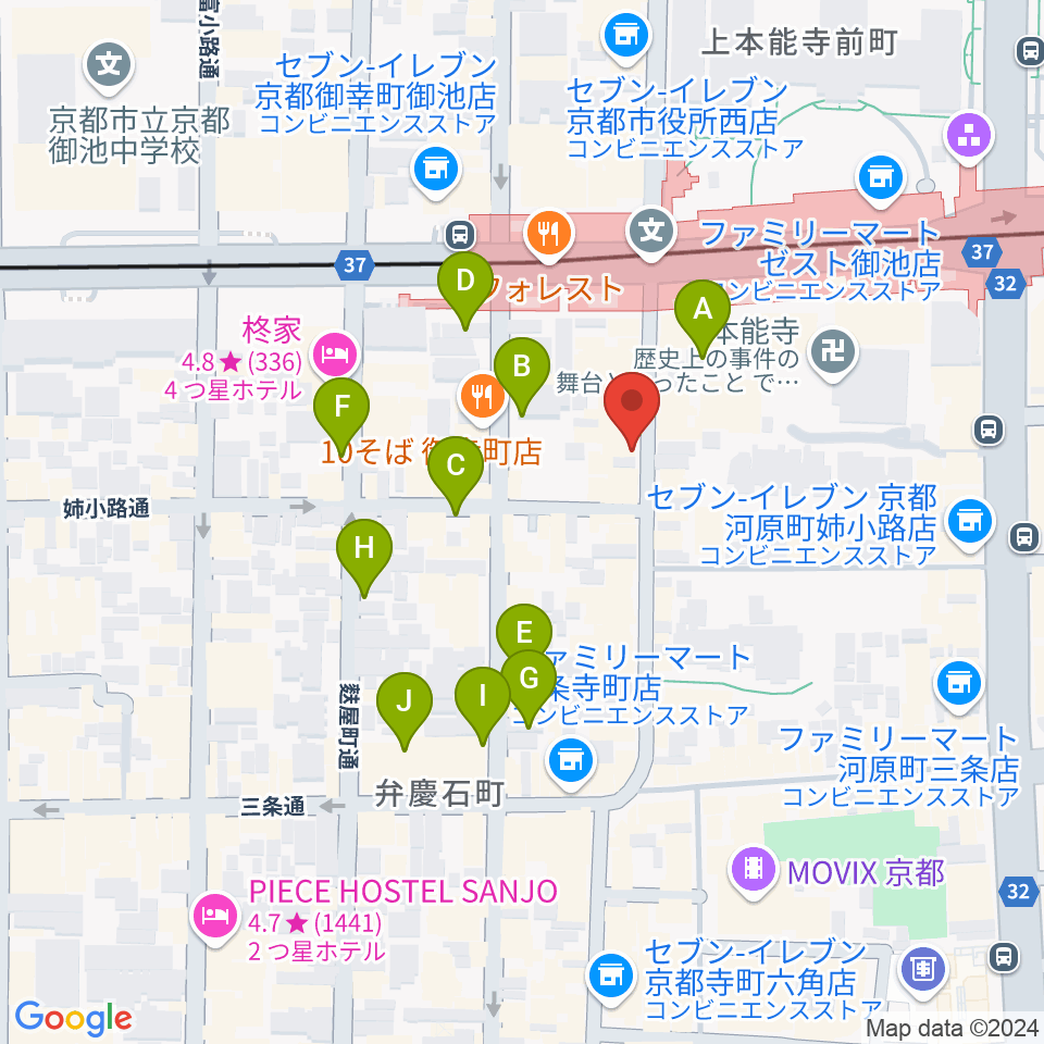 民族楽器コイズミ周辺の駐車場・コインパーキング一覧地図