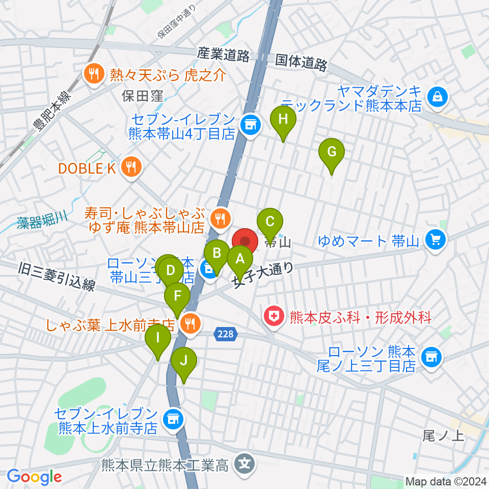 古城楽器周辺の駐車場・コインパーキング一覧地図