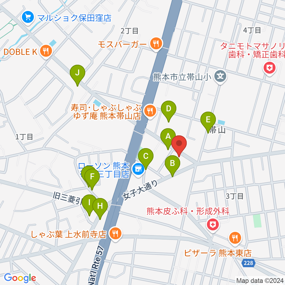 古城楽器周辺の駐車場・コインパーキング一覧地図