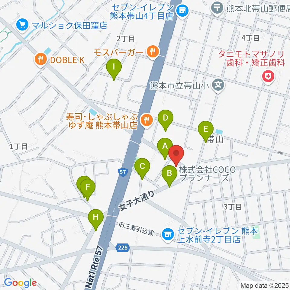 古城楽器周辺の駐車場・コインパーキング一覧地図
