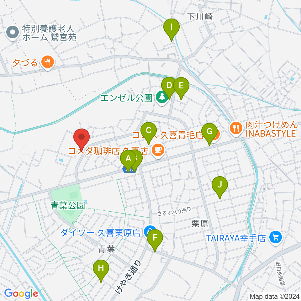 久喜ピアノ調律サービス周辺の駐車場・コインパーキング一覧地図