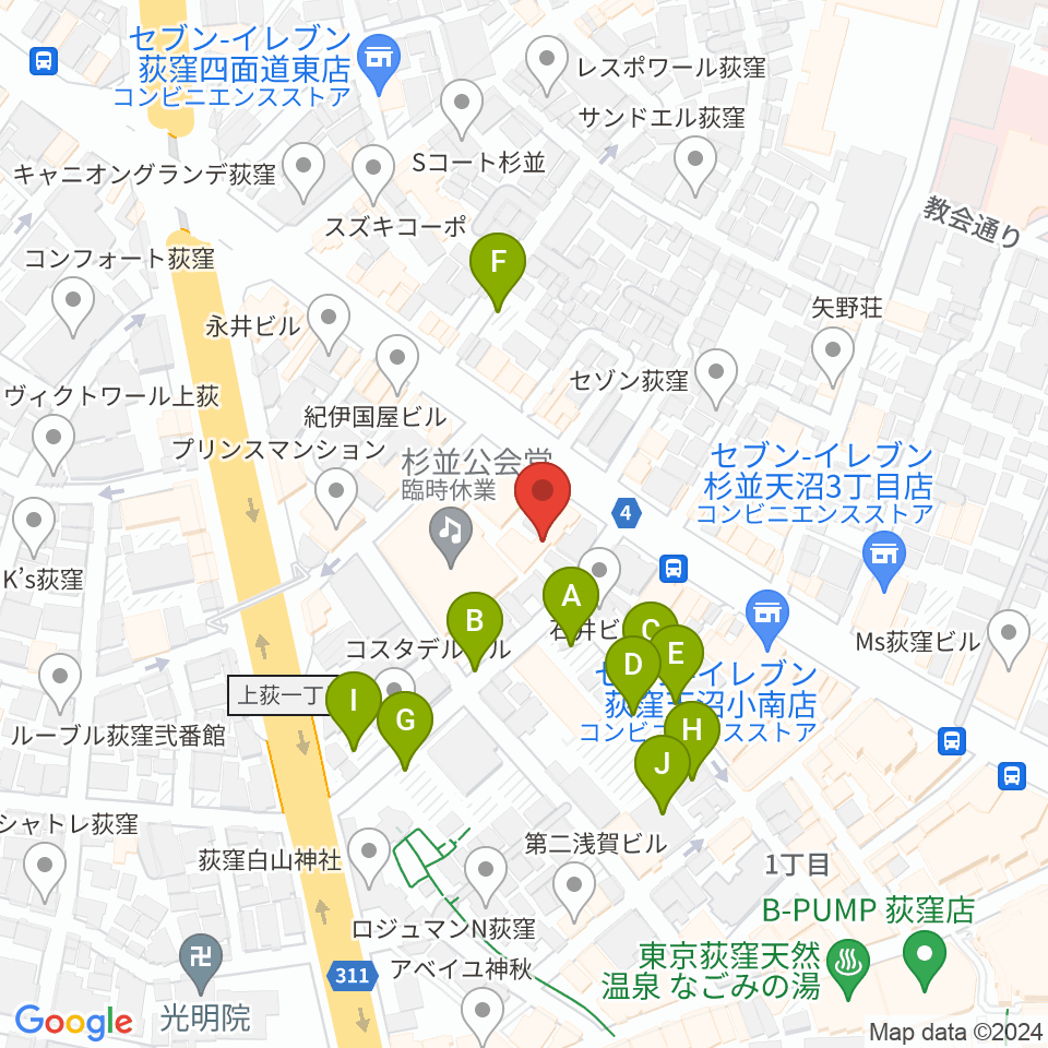 八重洲ピアノ社周辺の駐車場・コインパーキング一覧地図