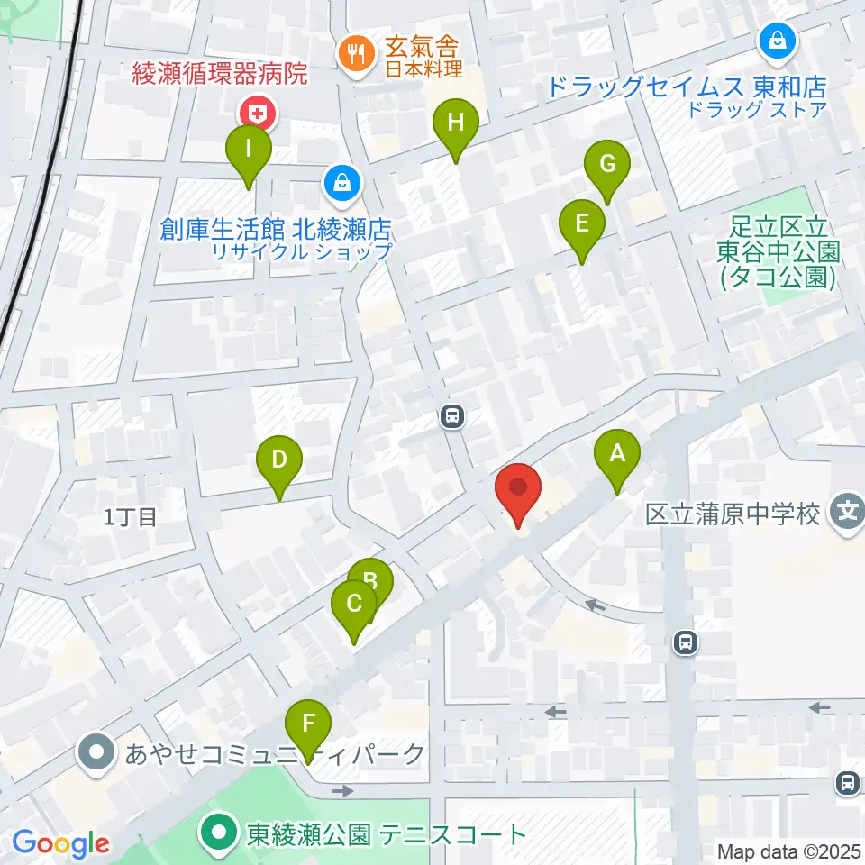 皆川ギター工房周辺の駐車場・コインパーキング一覧地図