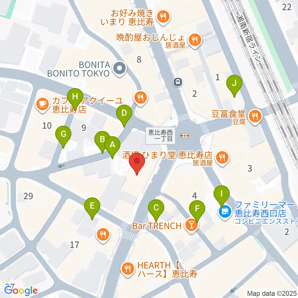 古賀弦楽器周辺の駐車場・コインパーキング一覧地図