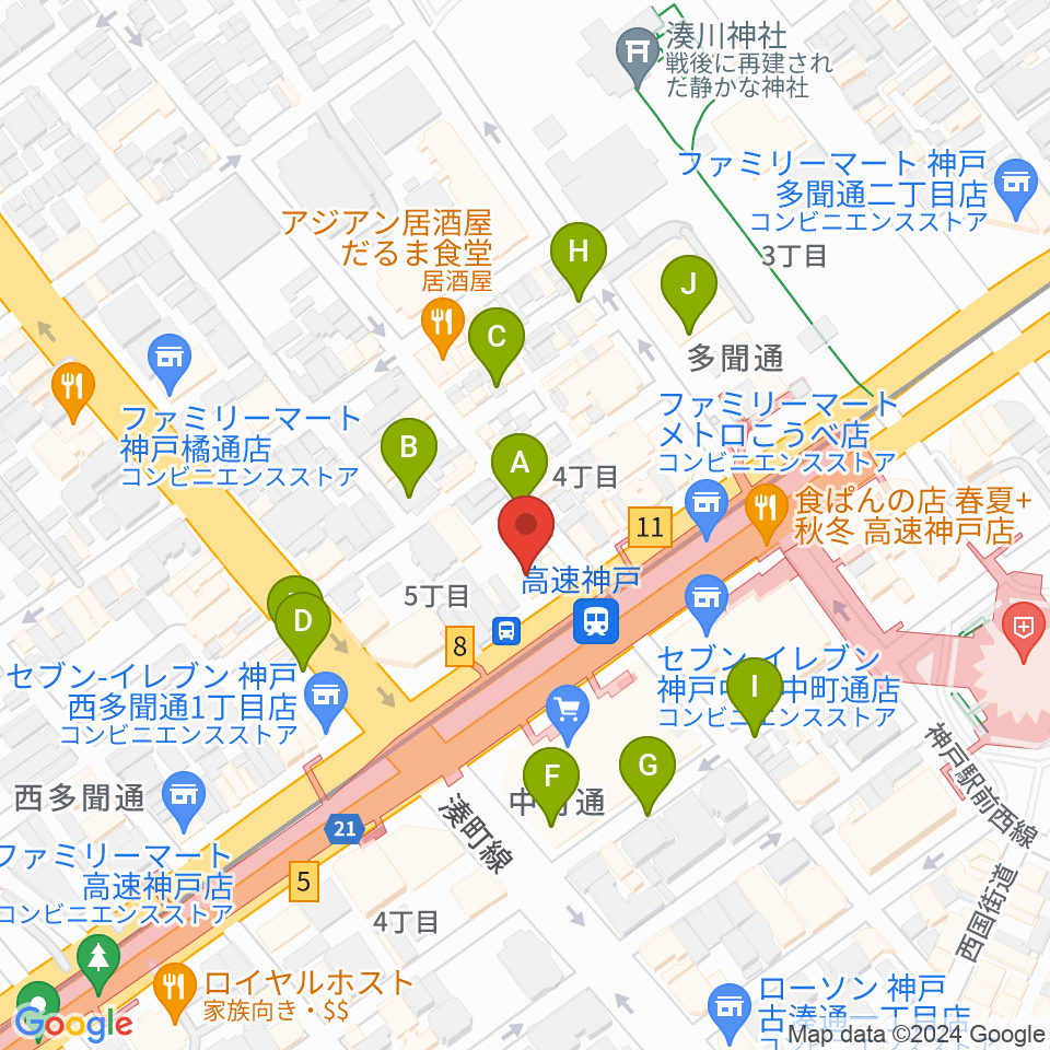 まる福楽器店周辺の駐車場・コインパーキング一覧地図