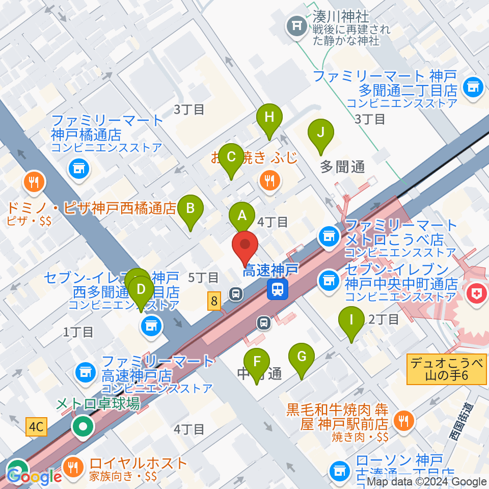 まる福楽器店周辺の駐車場・コインパーキング一覧地図