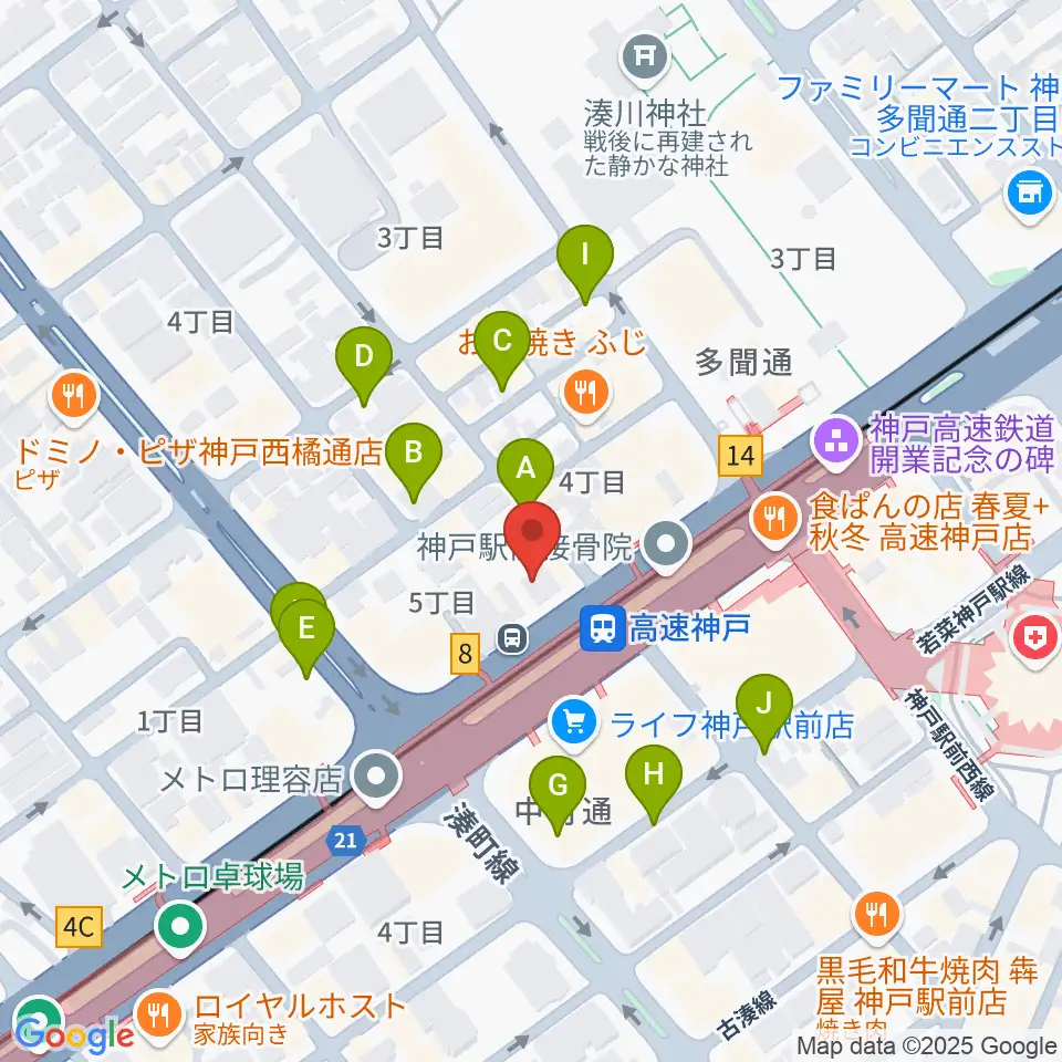 まる福楽器店周辺の駐車場・コインパーキング一覧地図