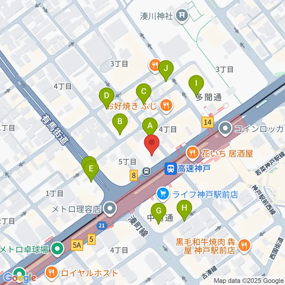まる福楽器店周辺の駐車場・コインパーキング一覧地図