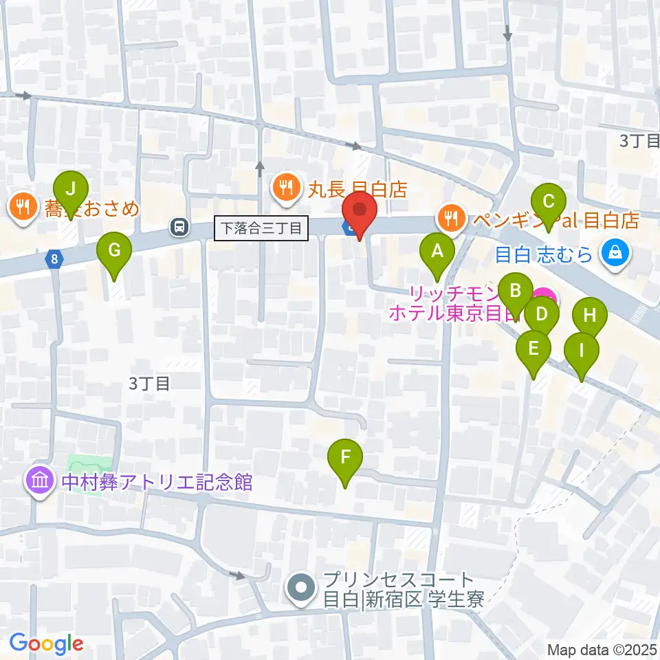 株式会社目白周辺の駐車場・コインパーキング一覧地図