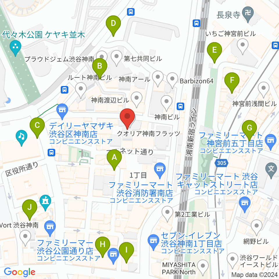 ロックオンカンパニー渋谷店周辺の駐車場・コインパーキング一覧地図