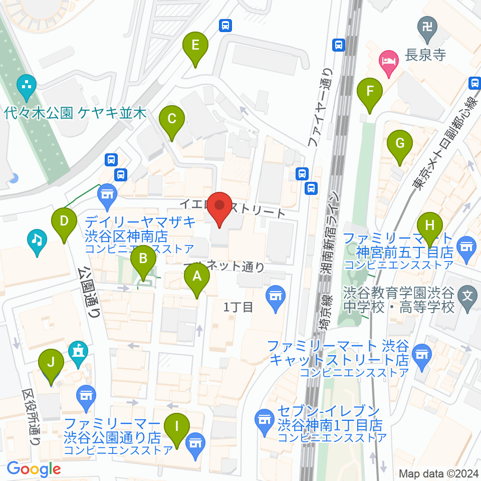 ロックオンカンパニー渋谷店周辺の駐車場・コインパーキング一覧地図