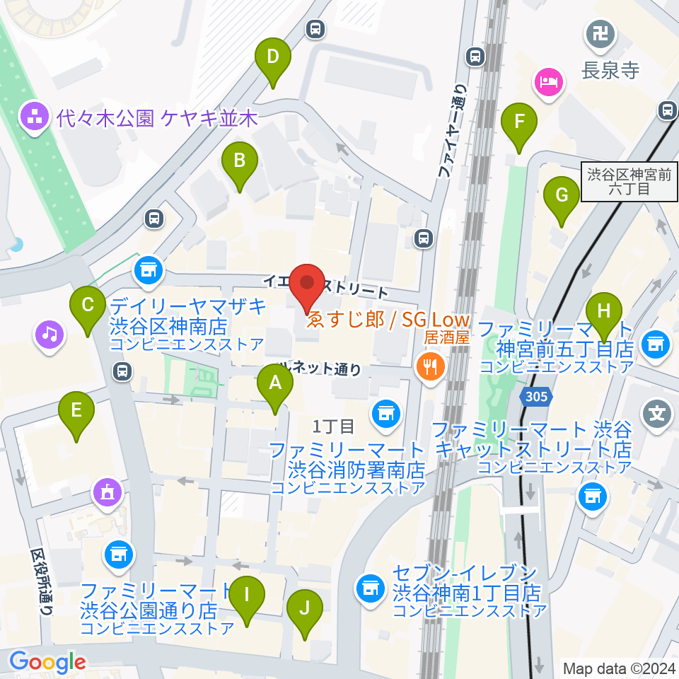 ロックオンカンパニー渋谷店周辺の駐車場・コインパーキング一覧地図