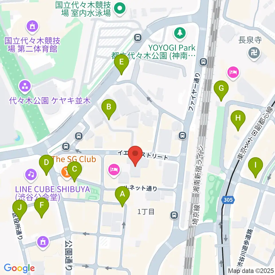 ロックオンカンパニー渋谷店周辺の駐車場・コインパーキング一覧地図
