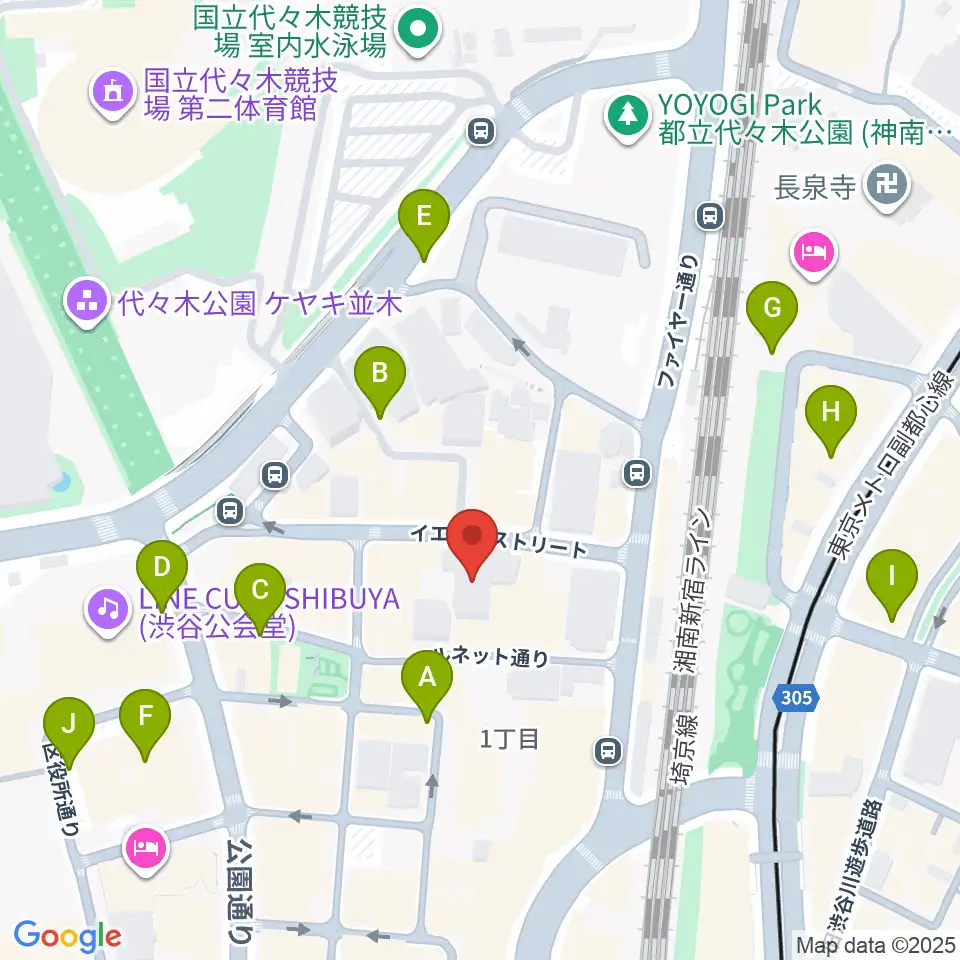 ロックオンカンパニー渋谷店周辺の駐車場・コインパーキング一覧地図