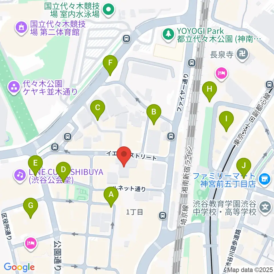ロックオンカンパニー渋谷店周辺の駐車場・コインパーキング一覧地図