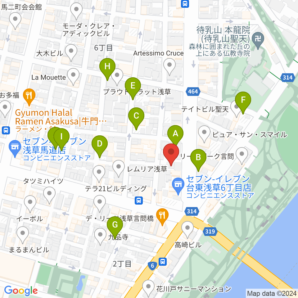 宮本卯之助商店周辺の駐車場・コインパーキング一覧地図