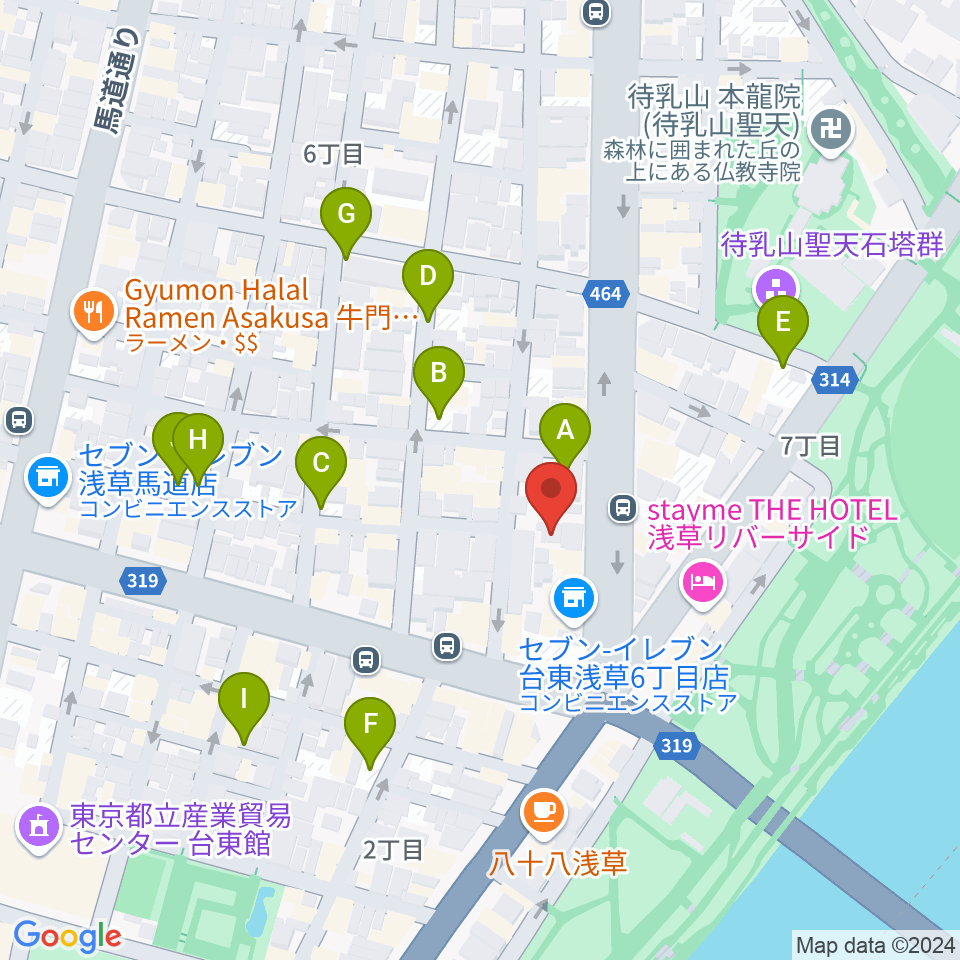 宮本卯之助商店周辺の駐車場・コインパーキング一覧地図