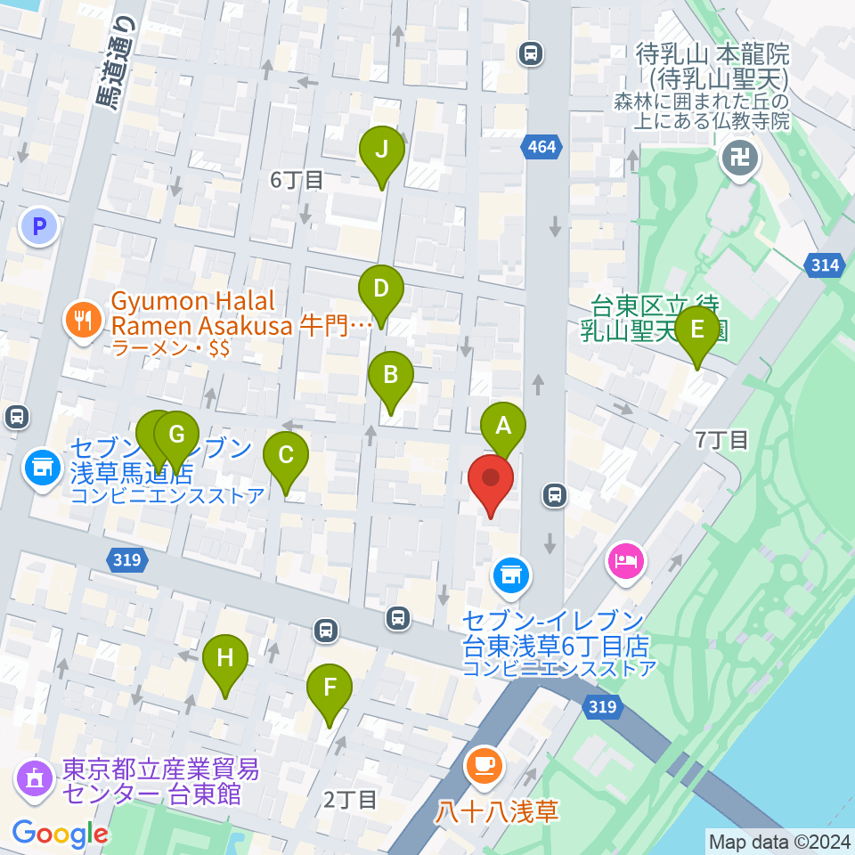 宮本卯之助商店周辺の駐車場・コインパーキング一覧地図