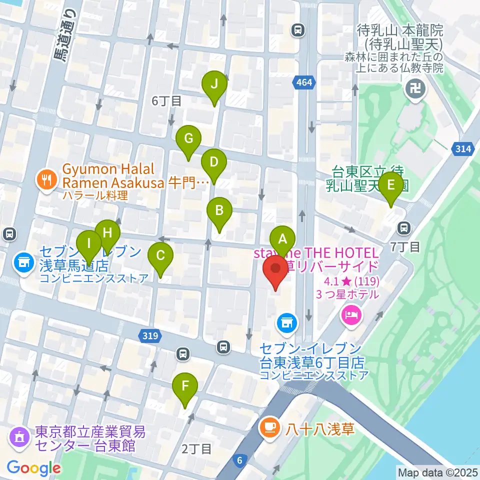 宮本卯之助商店周辺の駐車場・コインパーキング一覧地図