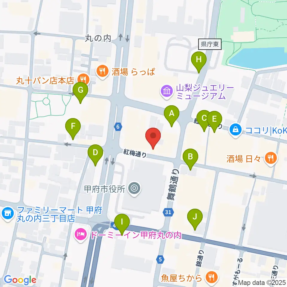 内藤楽器本店周辺の駐車場・コインパーキング一覧地図