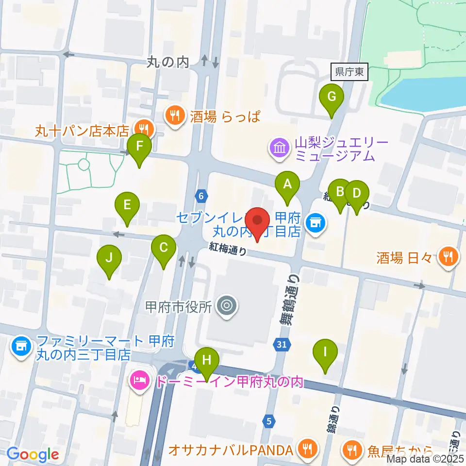 内藤楽器本店周辺の駐車場・コインパーキング一覧地図