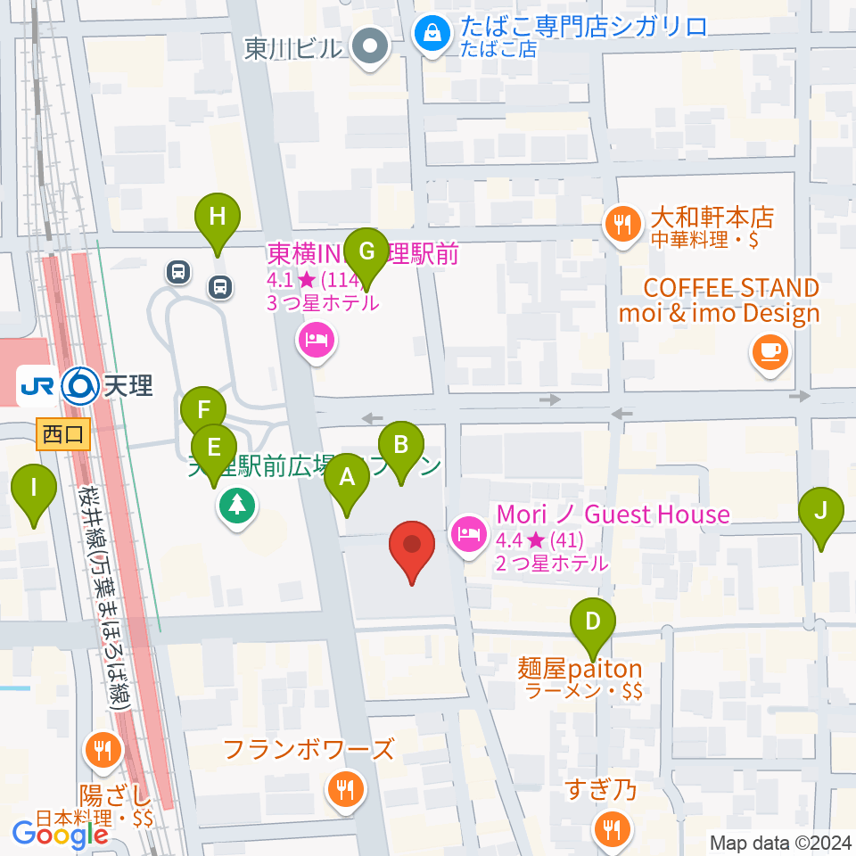 雅楽器 たなかや周辺の駐車場・コインパーキング一覧地図