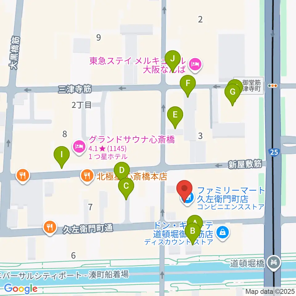 名師堂 大阪店周辺の駐車場・コインパーキング一覧地図