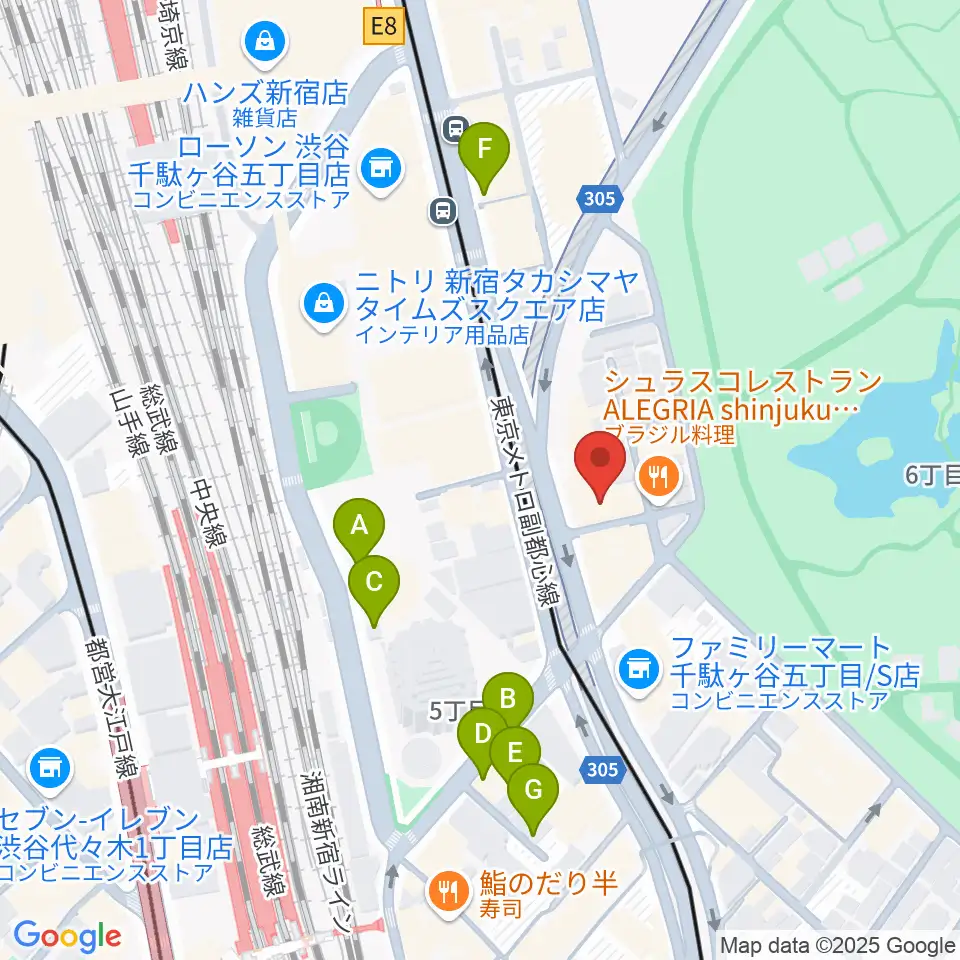 日本ヴァイオリン 東京本店周辺の駐車場・コインパーキング一覧地図