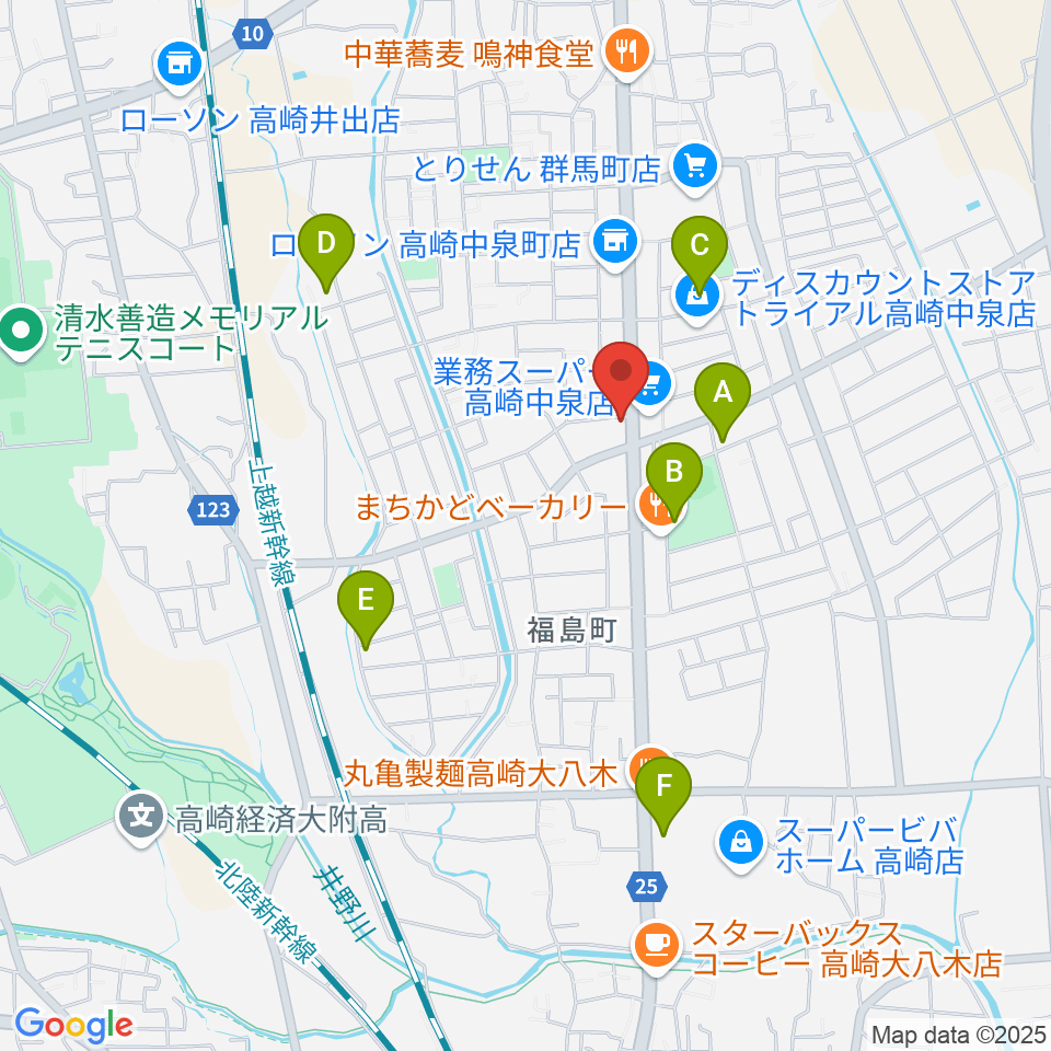 オカダ楽器周辺の駐車場・コインパーキング一覧地図