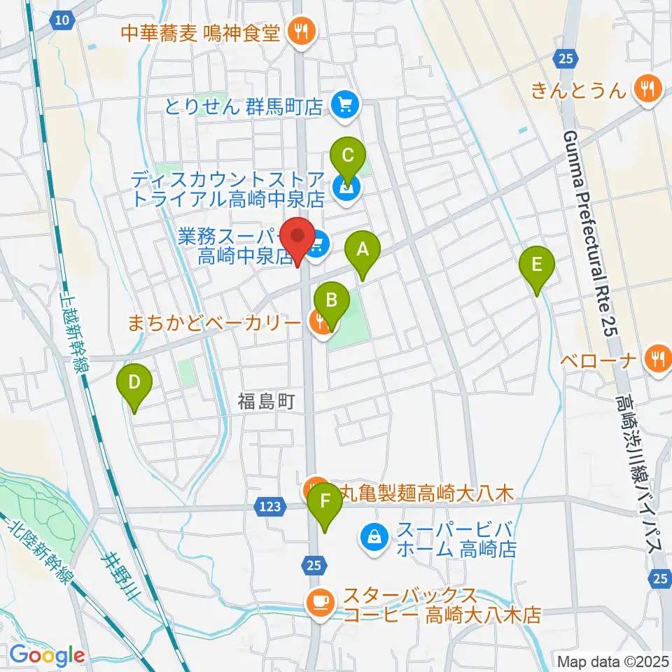 オカダ楽器周辺の駐車場・コインパーキング一覧地図