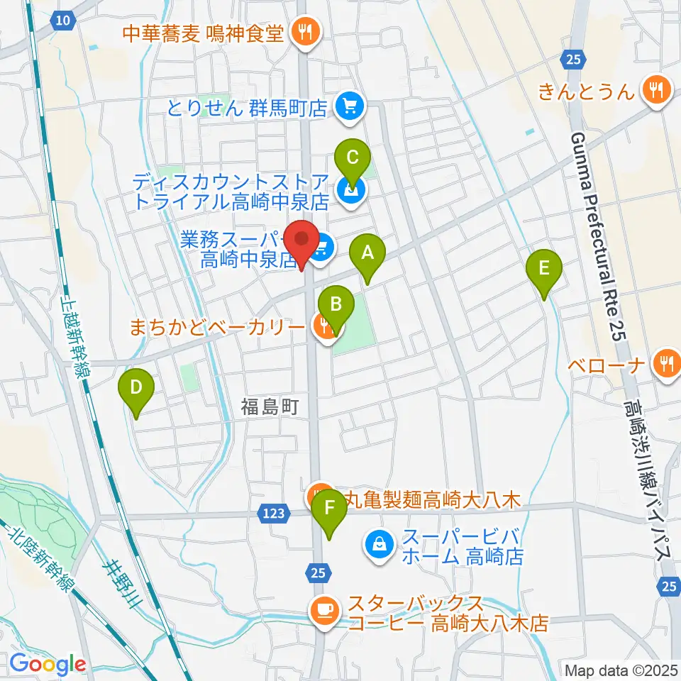 オカダ楽器周辺の駐車場・コインパーキング一覧地図