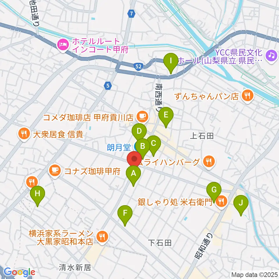 ふるや楽器店周辺の駐車場・コインパーキング一覧地図