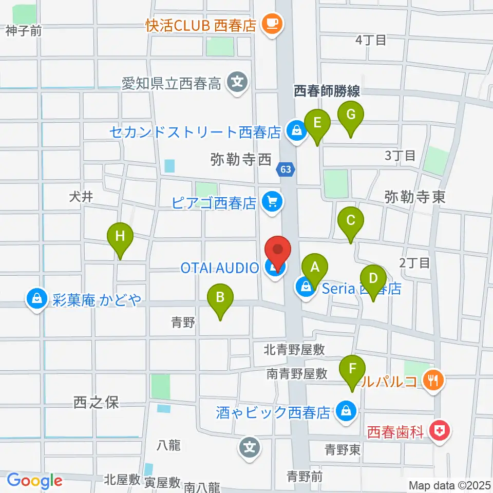 オタイレコード周辺の駐車場・コインパーキング一覧地図