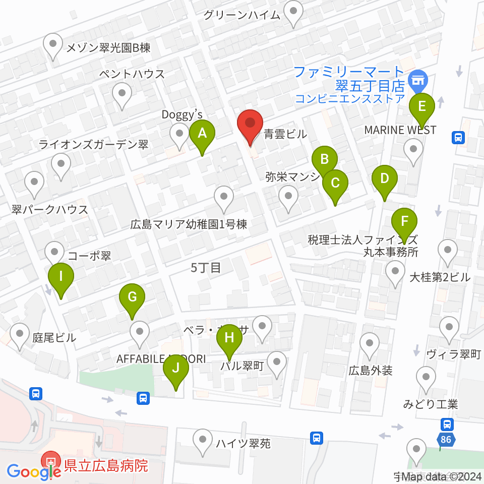 フェイズイン周辺の駐車場・コインパーキング一覧地図