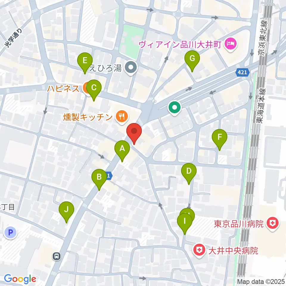 シブヤ楽器店周辺の駐車場・コインパーキング一覧地図