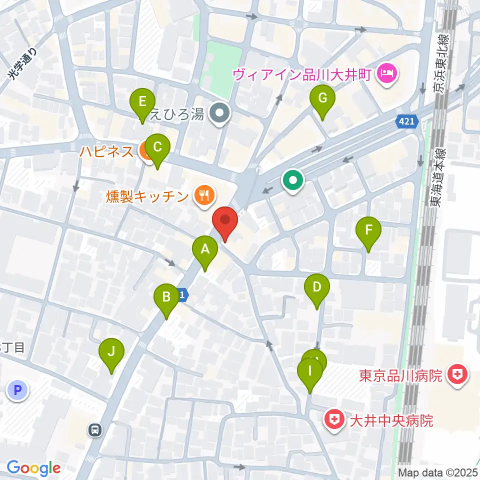 シブヤ楽器店周辺の駐車場・コインパーキング一覧地図