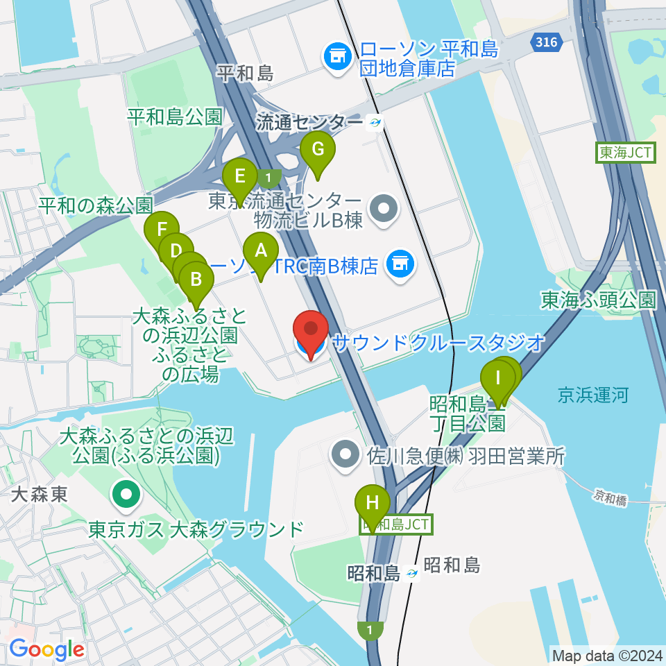 株式会社サウンドクルー周辺の駐車場・コインパーキング一覧地図