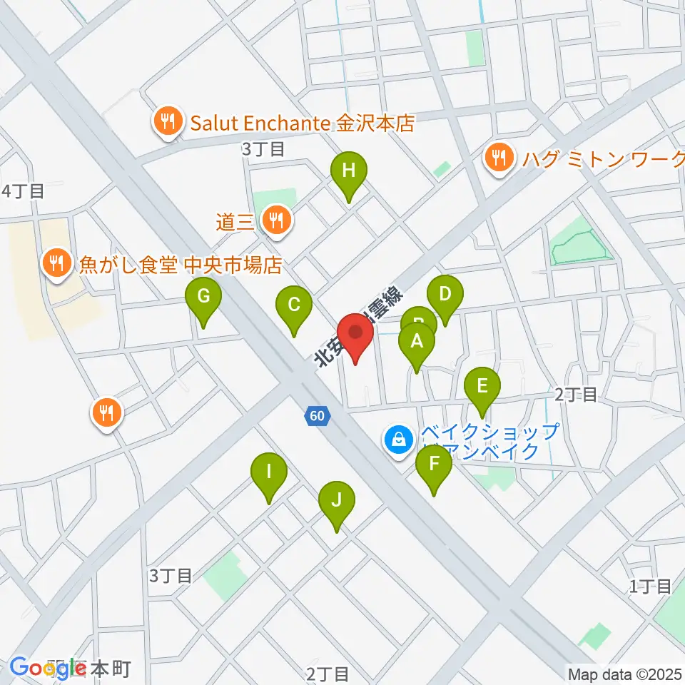ストラディ金沢周辺の駐車場・コインパーキング一覧地図