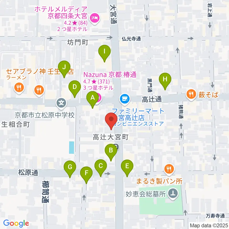 太鼓センター TAIKO-LAB京都周辺の駐車場・コインパーキング一覧地図