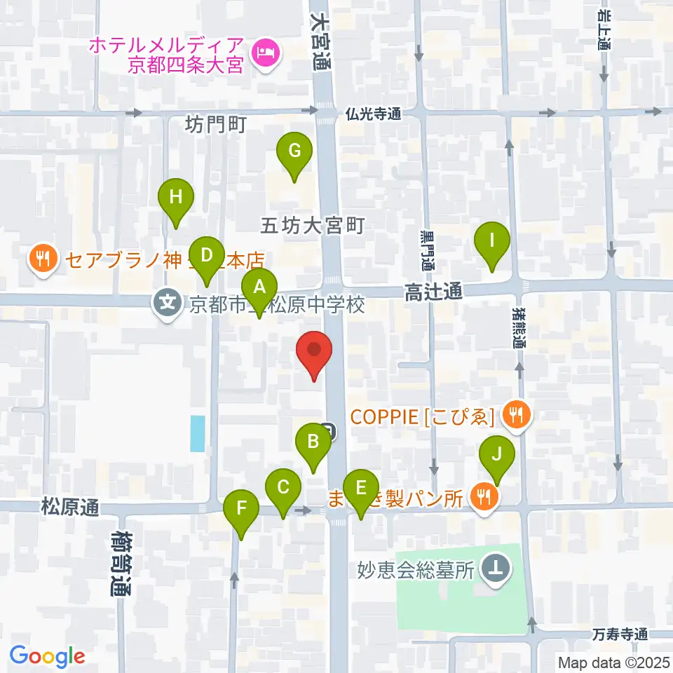 太鼓センター TAIKO-LAB京都周辺の駐車場・コインパーキング一覧地図