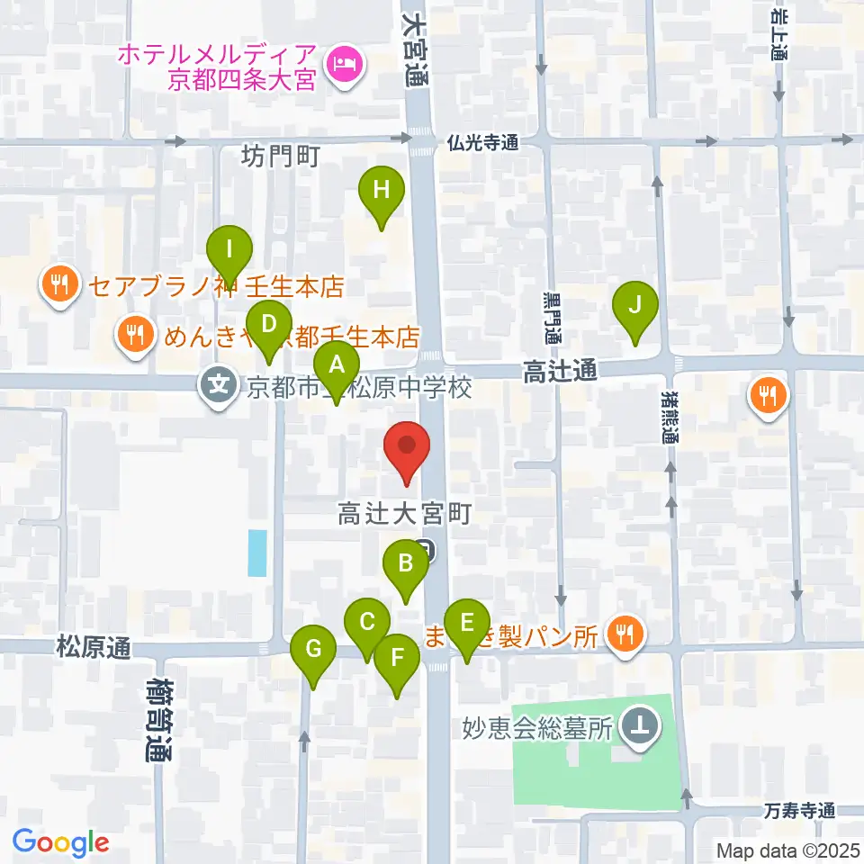 太鼓センター TAIKO-LAB京都周辺の駐車場・コインパーキング一覧地図